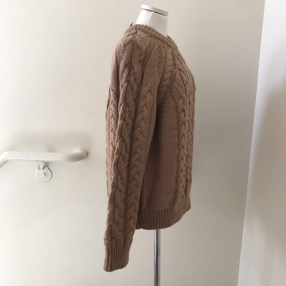 Amour Vert Kendra Wool Cable Knit Sweater M - Picture 5 of 6